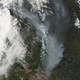 The MODIS instrument on the Terra satellite captured this image of the Fort McMurray fire on May 8 (Image: NASA Goddard MODIS Rapid Response Team)
